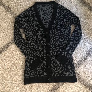 Zara leopard long cardigan- size medium